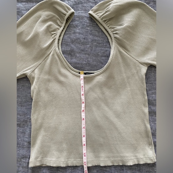 Zara puff sleeve ribbed top - Picture 4 of 8